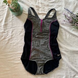 Gray Speedo One Piece - Size 12